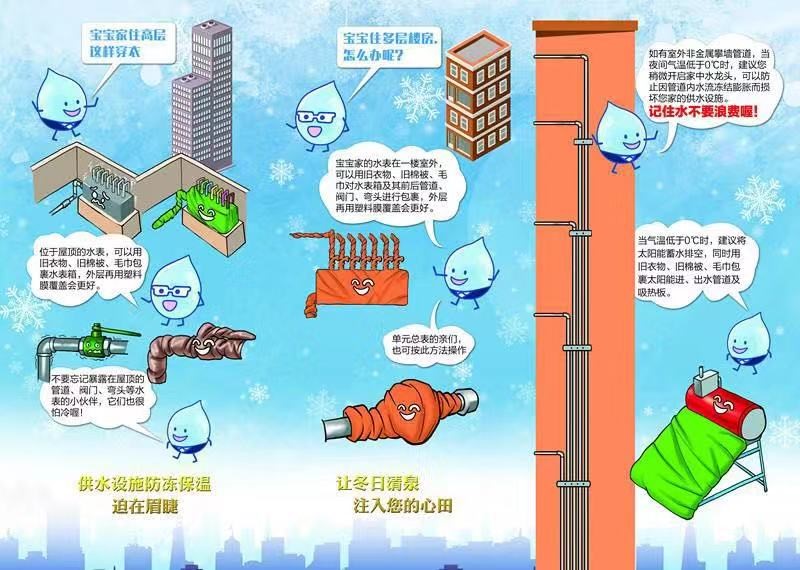 敬请广大用水户做好家庭供水设施防冻保暖措施.